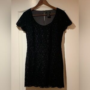 Talula (Aritzia) short black lace lined dress, Size S